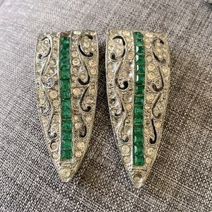 Vintage Art Deco French Paste Dress Clip